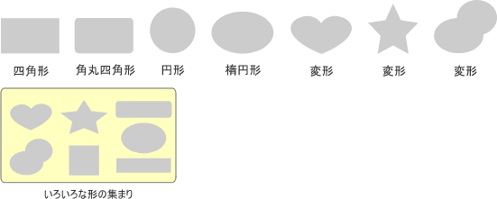 シールの形の種類